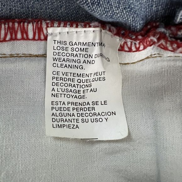 Tommy Hilfiger Jeans Womens 5/6 Sequins Artsy Embellished Cropped Vintage Y2K - Picture 8 of 9